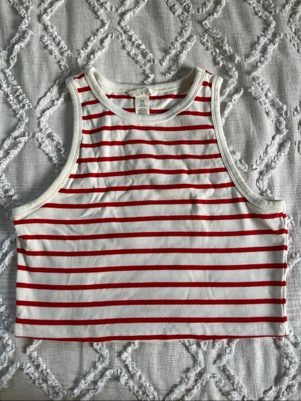 H&M Cropped Ribbed Tank Top
